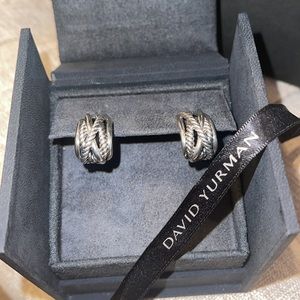 David Yurman Crossover Collection shrimp earrings Sterling Silver